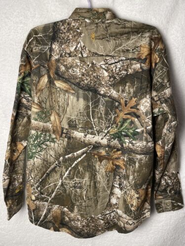 Browning Wasatch-CB Mens Size Medium Camo Button Up Long Sleeve Shirt Hunting - Picture 5 of 7