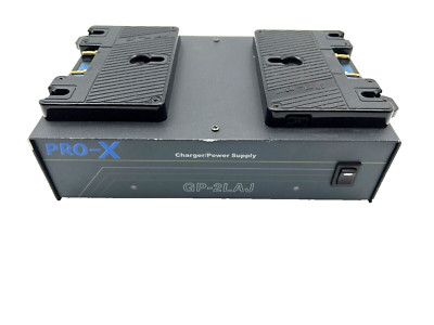Pro-X  GP-2LAJ Charger / Power Supply  Camcorder Dual Batterie Mount Ladestation