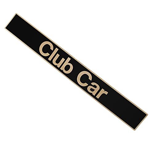 Drive-up Namensschild Für Club Car DS – Schwarz/gold, Emblem, 45,7x5,7 Cm