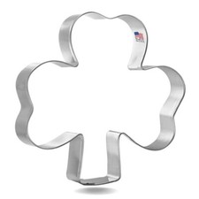 Large Shamrock Cookie Cutter 5.5'' Metal