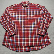 Bills Khakis Shirt Mens Extra Large Red Plaid Classic Fit Button Down USA Made