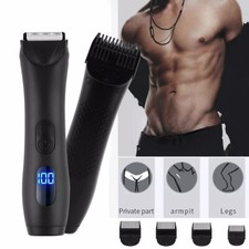 Men's Manscaping Pubic Hair Trimmer Groin Electric Ball Body Shaver Waterproof