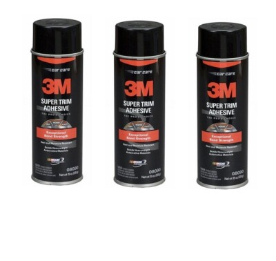3M 08090 Super Trim Aerosol Spray Adhesive (19 oz) (3 Pack)