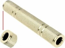 1/4 Inch TRS/TS Female to Female Coupler 6.35mm Jack Stereo Adapter Joiner UK