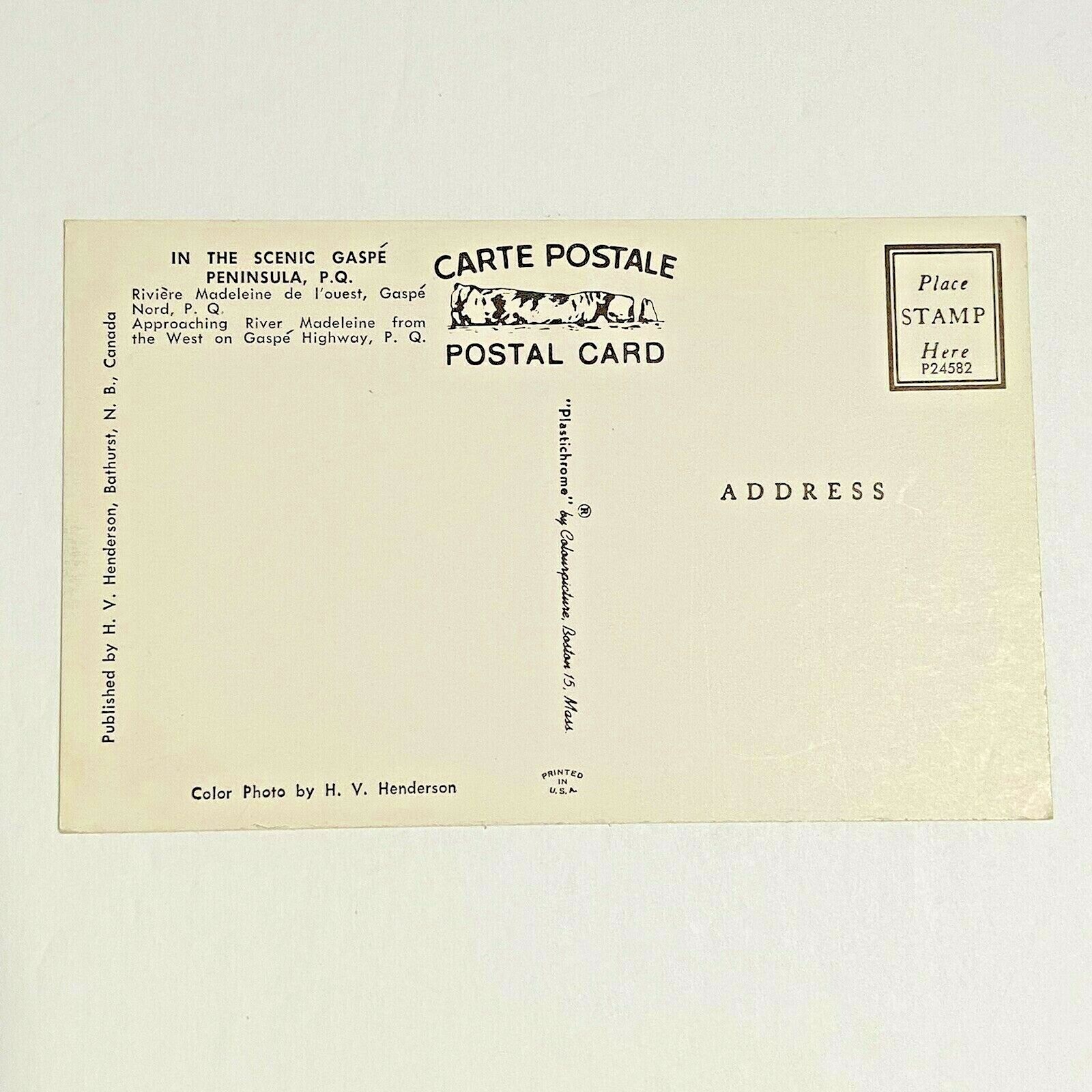 Postcard River Madeleine in the Scenic Gaspe Peninsula, Quebec Canada