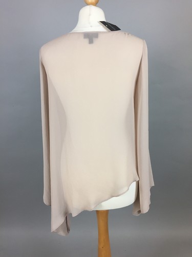 Women's TOPSHOP Asymmetrical Longsleeve Top. UK 8, Peach. - Picture 5 of 10