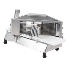 1/4" Silver Countertop Cast Aluminum Manual Tomato Slicer Stainless Steel Blade