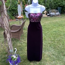 vintage 90s dressbarn velvet sequins dress size 6
