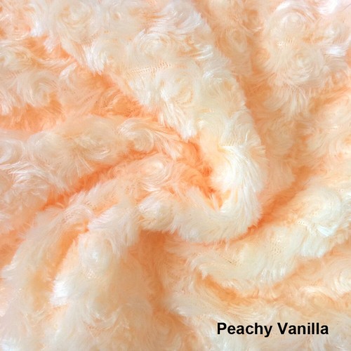Faux Fur Minkee Rose Swirl Luxurious Fabric by the Yard and Fat Squares 50x50cm - Picture 32 of 37