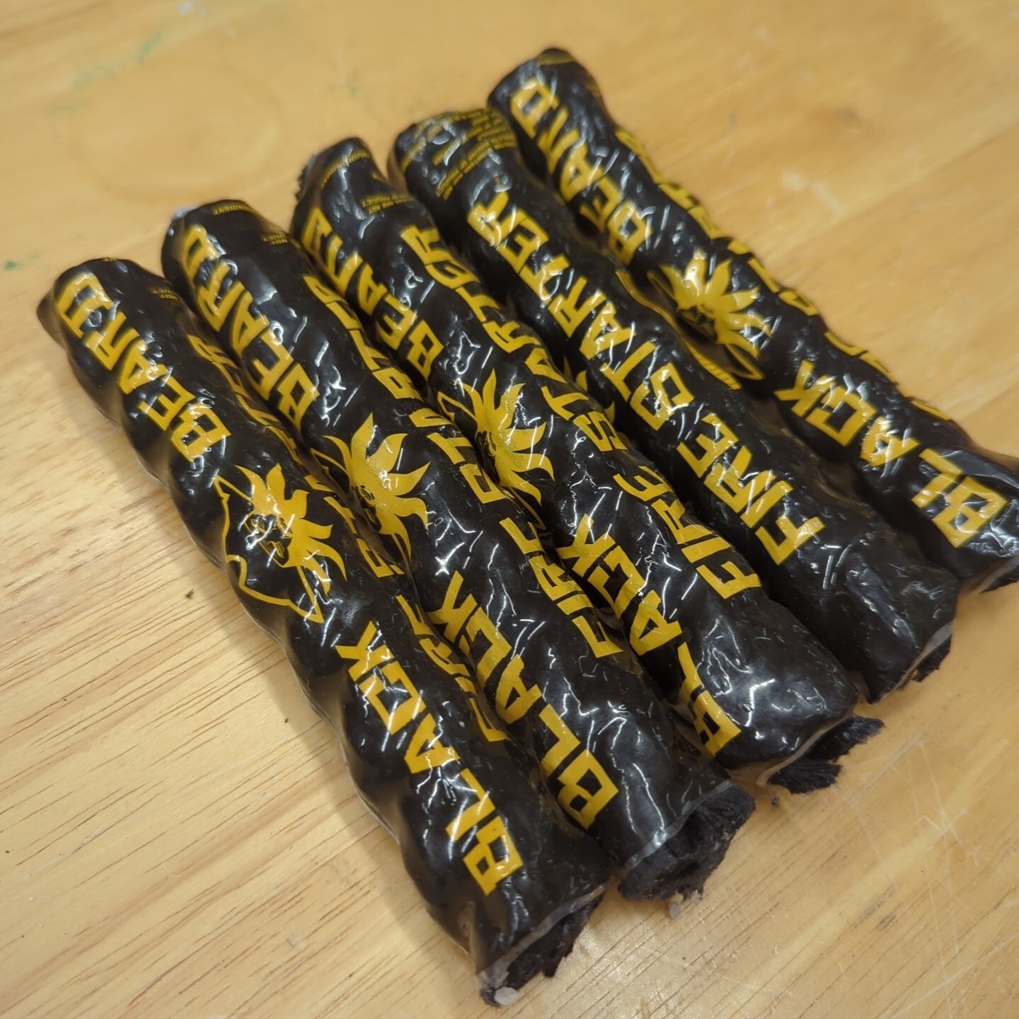 BLACK BEARD Fire Starter 5 Pack USA Survival Tinder Rope FREE