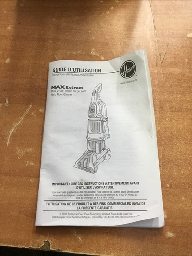 Hoover F7412900 Max Extract User Manual 