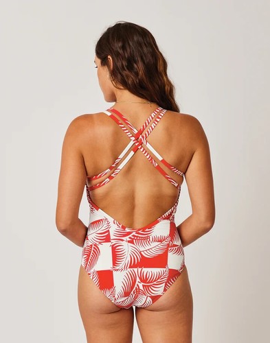 Carve Designs Checkered Palm Beacon Full-Piece L113309 Womens Size S - Picture 3 of 5