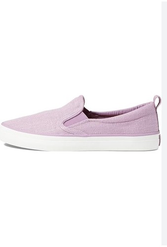 NWOB Sperry Women's Crest Twin Gore Seacycled Canvas Sneakers, Purple, Size 7.5