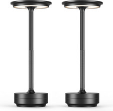 2 Pack Rechargeable LED Cordless Table Lamps for Home Outdoor Use