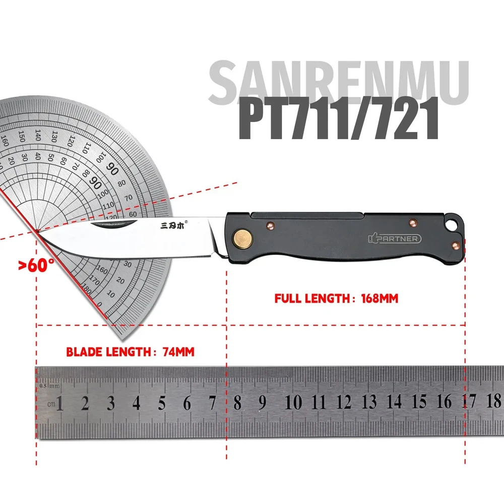 Multi-tool Folding Knife with Scissors for Hunting Camping Survival Tactical 12C27 Steel