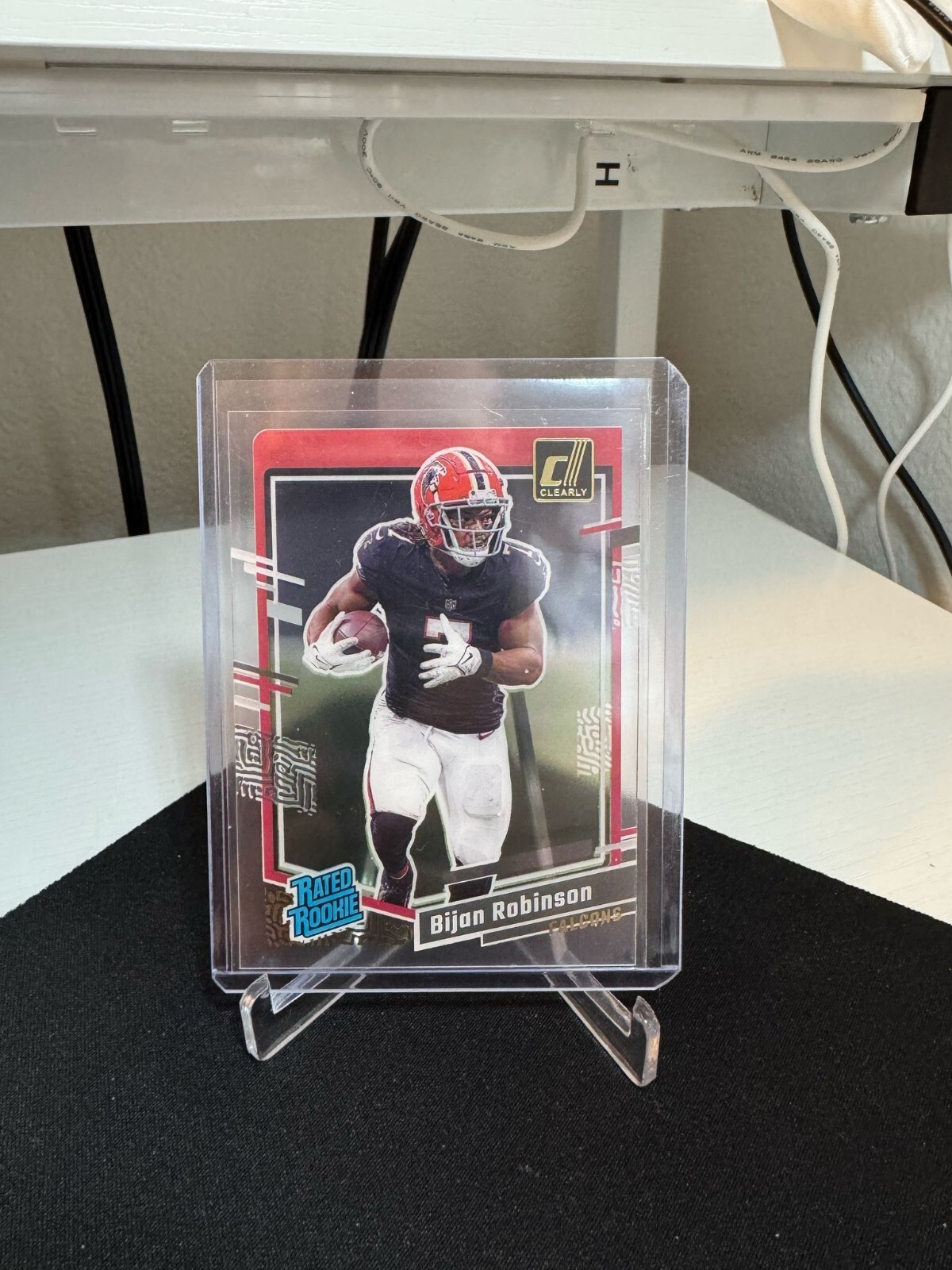 2023 Panini Clearly Donruss - Rated Rookie Bijan Robinson #53 Gold (RC)