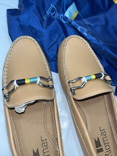 NEW Riomar Deck Driver Shoes cappacino Waterproof ITALIAN Leather Loafers US 5.5 - Picture 4 of 10
