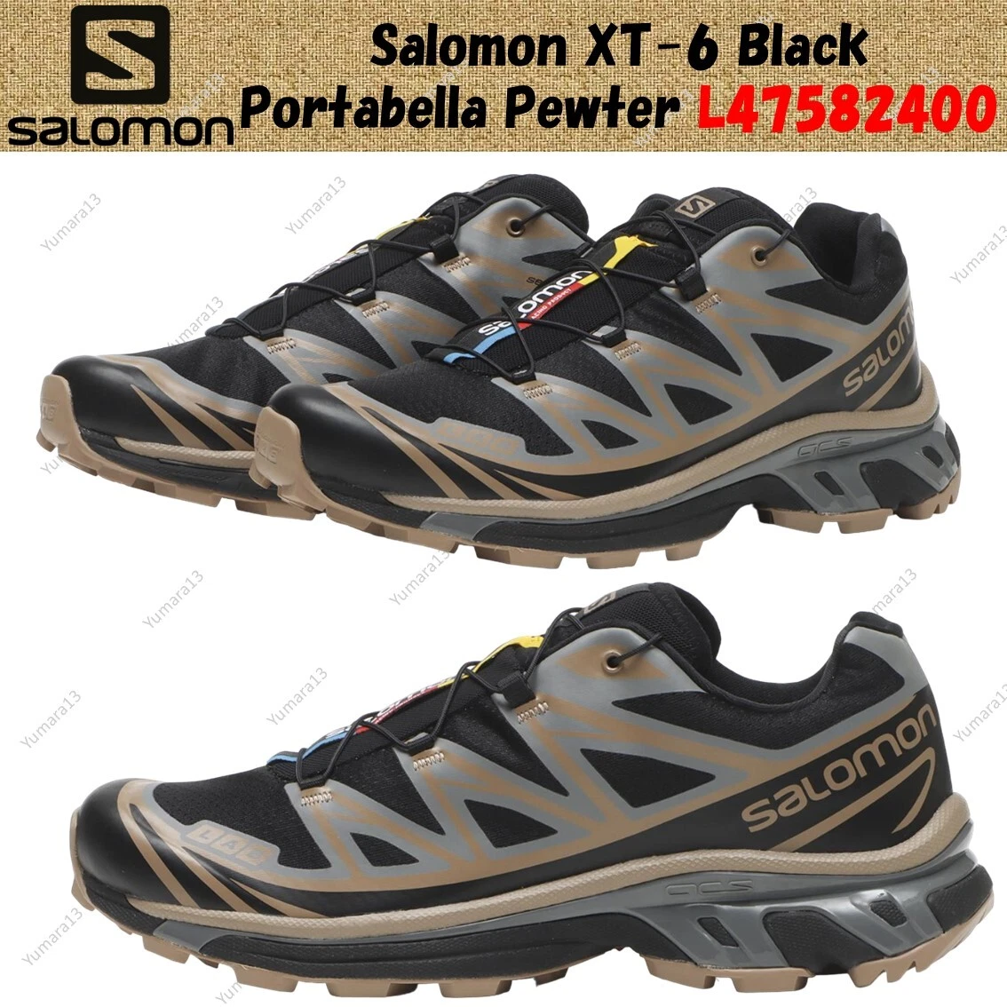 Salomon XT-6 Black Portabella for sale | eBay
