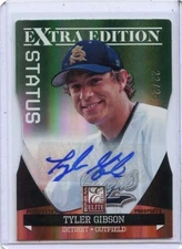 2011 ELITE EXTRA EDITION #P-40 TYLER GIBSON AUTO RC STATUS DIE-CUT #22/25 TIGERS
