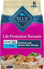 Blue Buffalo Small Breed Senior Dry Dog 5 lb Bag 6.54 per pound