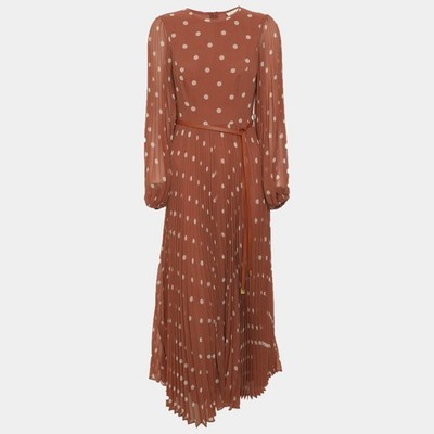 zimmermann polka dot dress brown Crepe Georgette Maxi XS Black Strapless Split Evening The Tuck Mini Dress Size:UK Size 12 BRIDE EXPLORE 2024 Collection