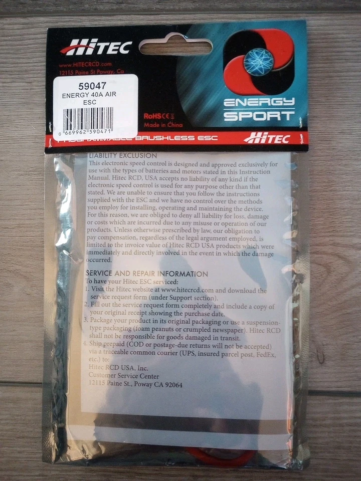NEW Hitec Energy Sport 40A Programmable Brushless ESC – 2–4S LiPo,5–12 NiMH - Image 4 of 4