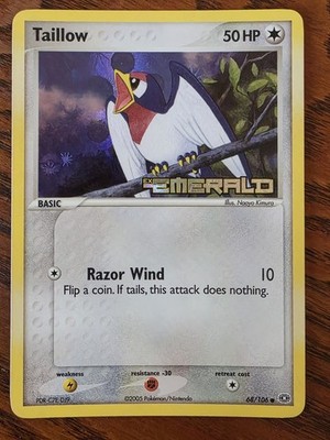 Taillow Reverse Holo STAMP - Pokemon Card 2005 EX Emerald 68/106 - NEAR MINT NM
