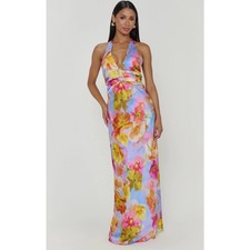 Show Me Your Mumu Chelsea Maxi Dress Brushed Blooms Abstract Print Size Small
