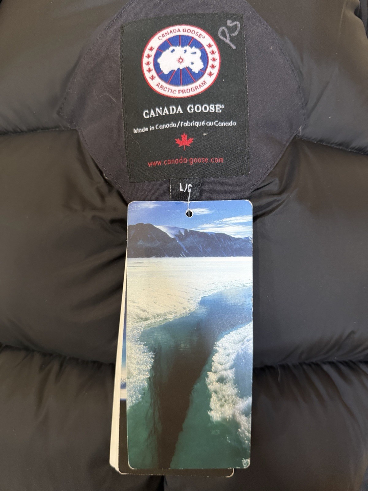 Men's Canada Goose Expedition Parka 4565M Navy Down Jacket Size L NWT.  thumbnail 16