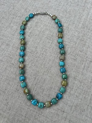 Vintage DTR Jay King Sterling Silver 925 Turquoise Necklace 18 