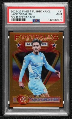 2021 Finest Flashbacks UEFA Champions League 10/50 Jack Grealish PSA 9 MINT 8d2