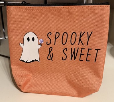 Thirty-One Spooky & Sweet Orange Zipper Snack Bag Halloween Design