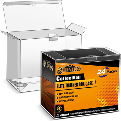 24 Pack ETB Protector Cases - Ultra Clear, Scratch-Resistant, Stackable