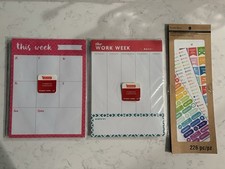 NWT Craft Smart Weekly Planner Pads Recollections Organize It Planner Stickers