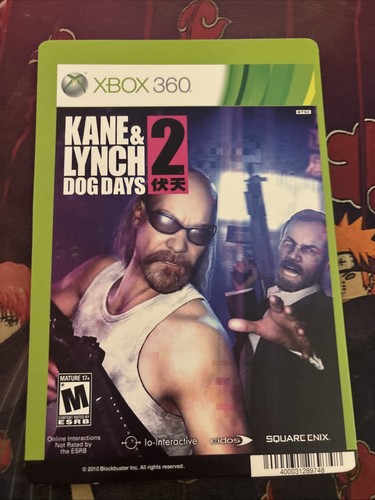 Kane & Lynch Dog Days 2 XBox 360- Blockbuster Promo Shelf Display Card ONLY