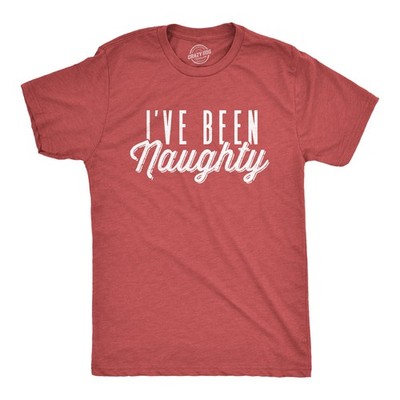 Mens I've Been Naughty T Shirt Funny Christmas Party Santa Claus Graphic Novelty
