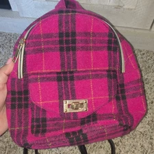 New with tags. Forever 21 Pink And Black Plaid Mini Backpack