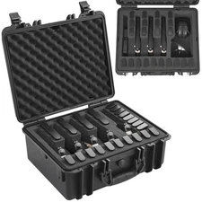 Uimoso Hard Pistol Cases with Pre-cut Lining Lockable Pistol Case for 5 Pistol
