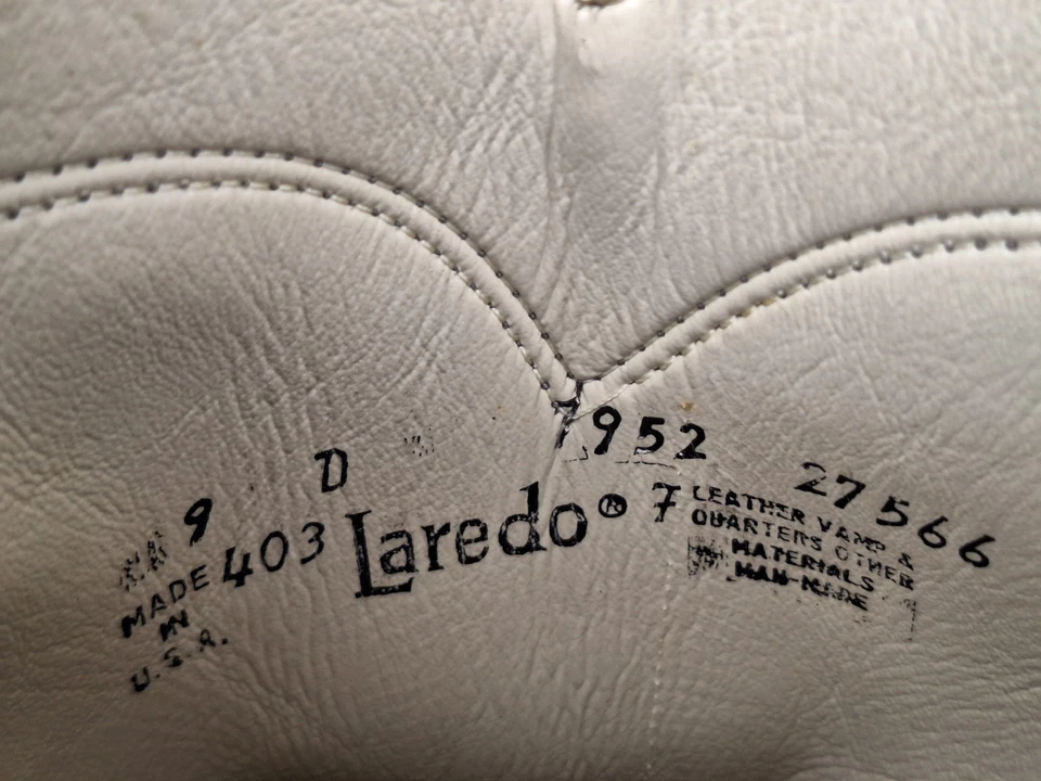 Винтажные ковбойские сапоги женские серо-коричневые вестерн круглый носок роллер - Изображение 4 из 4