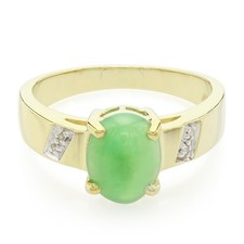 Cavill Damen Ring Sterlingsilber Gold 0,97ct Chrysopras Oval Grün