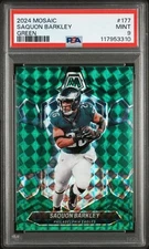 2024 Panini Mosaic - Saquon Barkley #177 Green Mosaic Prizm PSA 9 Eagles