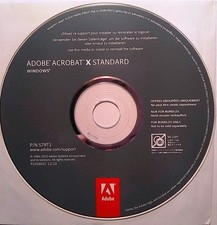 Adobe Acrobat X Standard Full Version Windows Install CD w/ Serial Number
