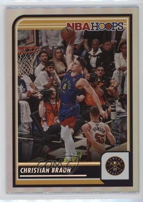 2023-24 Panini NBA Hoops Silver 68/199 Christian Braun #154 07mp