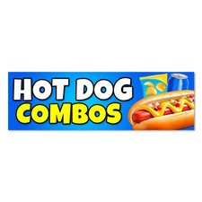 Hot Dog Combos Vinyl Banner with Optional Sizes Made in the USA 
