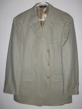 BA401- BNWOT Brooks Brothers SILK  WOOL LIGHT TAUPE WINDOWPANE SPORT COAT - 42R