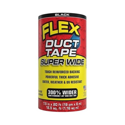 Flex super breites schwarzes Klebeband - 7,5 Zoll x 20 Fuß