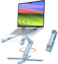 LA10 360 Rotating Laptop Stand Riser Foldable for Desk Aluminium Alloy,Tool-Fre