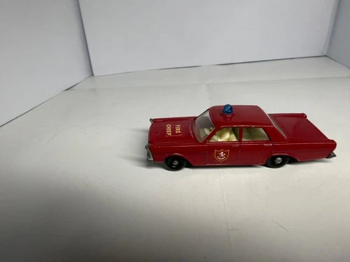 Matchbox Series No. 59 By Lesney Vintage Red Ford Galaxie Fire Chief Car R180