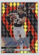 2025 Mosaic Rookies Choice Fusion Red & Yellow Prizm Jaylin Noel #373 Auto 1e1b