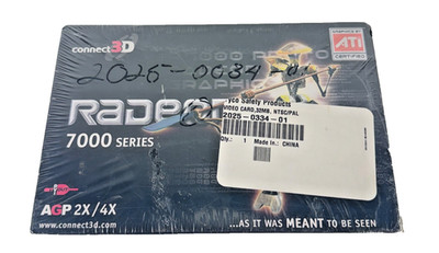 NEW IN BOX!! Connect 3D ATI Radeon VE 7000 32MB AGP Graphics Card - C3D 6011